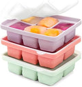 3Pcs Ice Cube Tray,Each Cube 2 oz(60ml) Baby Food Freezer