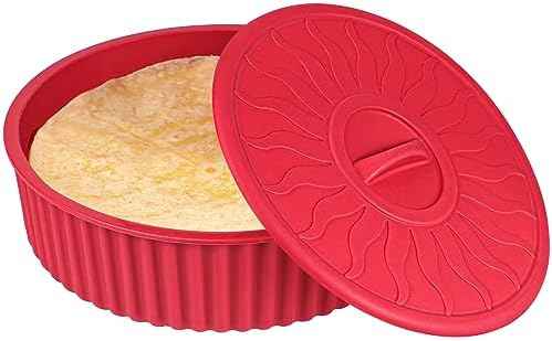 KOLUTI Nonstick Silicone Tortilla Warmer Container, 10 Inch Taco