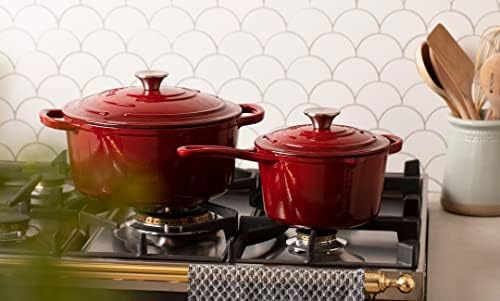 Larder & Vine 5-Piece Enameled Cast Iron Cookware Set - Includes