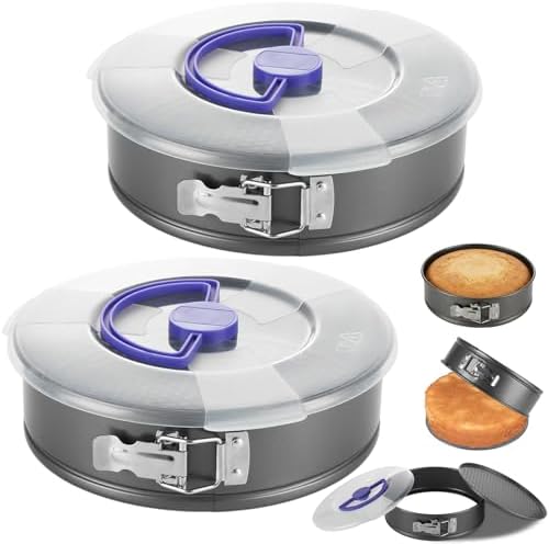 Acrux7 2 Pack 9 Inch Springform Cheesecake Pans with Removable Bottom