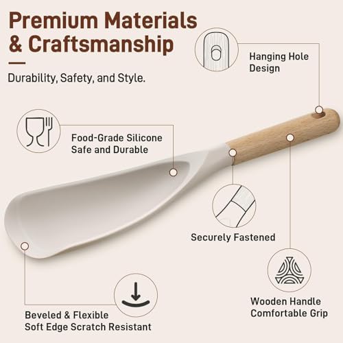 3 PACK Cooking Spoon Spatula for Nonstick Cookware, Heat Resistant