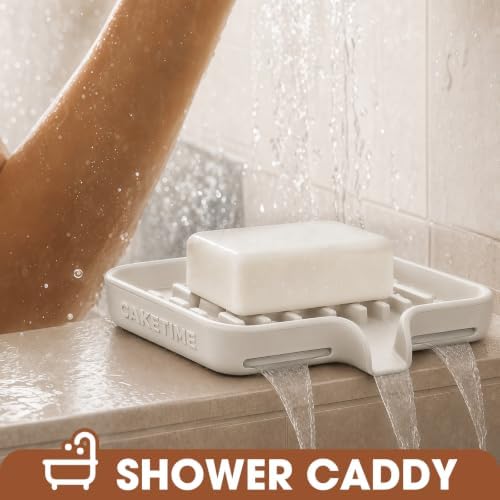 CAKETIME 2 Pack Silicone Soap Dishes