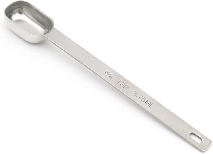 1PCS 3/4tsp Single Measuring Spoon, Stainless Steel Long Handle Individual by BERYLER