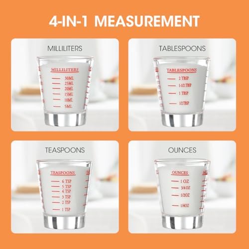 Aieve Shot Glass Set Compatible with MaryRuth Liquid Multivitamin 30