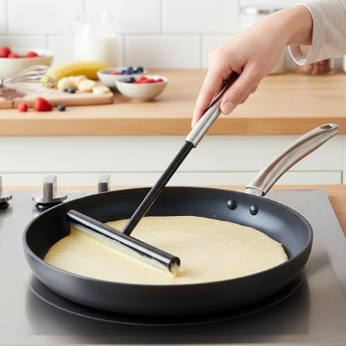 2Pcs Crepe Pan Maker Batter Spreader Spatula, Crepe Spreader and