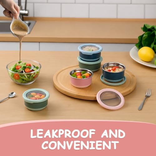 LemonRoad 36 Pcs Stainless Steel Snack Containers Bento Lunch Box for