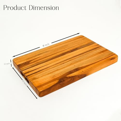 HOMORA Wooden Chopping Board, Medium (18 * 12 * 1.5)