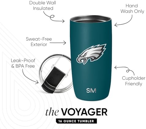 Simple Modern Philadelphia Eagles Coffee Mug with Flip Lid | 16oz