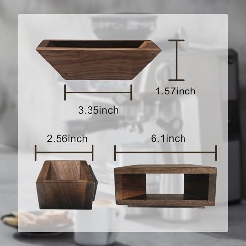 Magnetic Coffee Filter Holder, Solid Walnut, Holds Up to 100 Cone