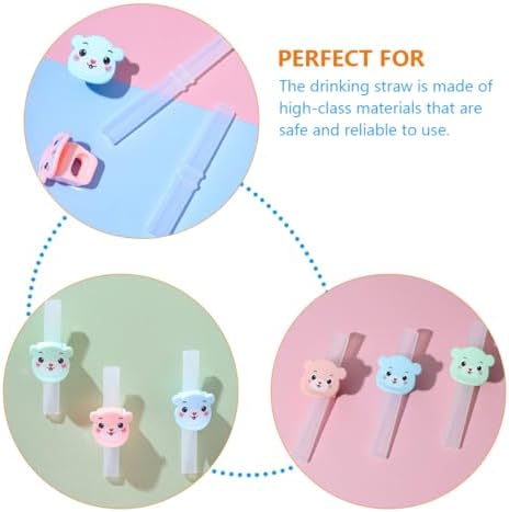 Silicone Reusable Drinking Straws Set 6 Pieces with Carrying Case