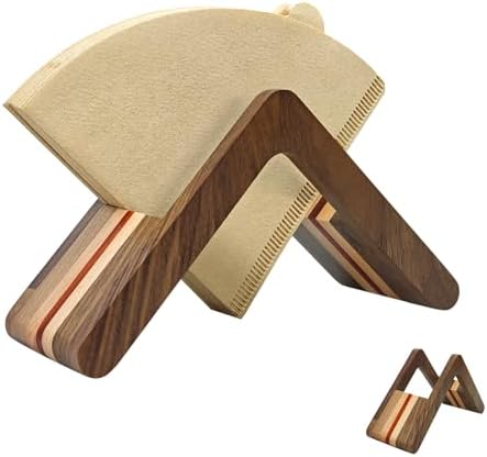 Wooden Coffee Filter Holder, #1#2#4 V60 Cone Coffee Filters