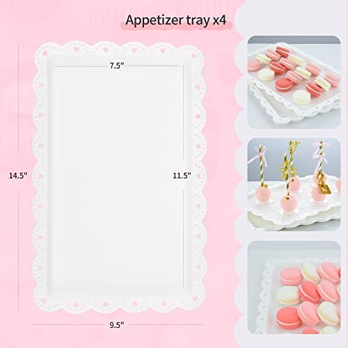 Pack of 11 NWK Cake Stand Set of Cupcake Stand, Tray & Table Cloth