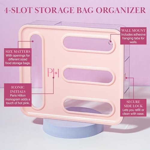 Paris Hilton 4-Slot Storage Bag Organizer, Multipurpose Kitchen Drawer