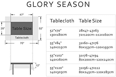 GLORY SEASON Rustic Tablecloth Classic French Village Printed Linen