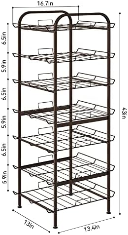 smusei Water Bottle Organizer 7 Tier Free Standing Vertical Metal