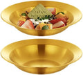 2 PCS Unbreakable Stainless Steel Gold Pasta Bowls Wide Rim Salad