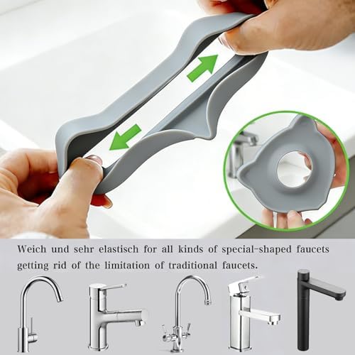 Compact Silicone Kitchen Sink Faucet Splash Proof Mat, Tap Water