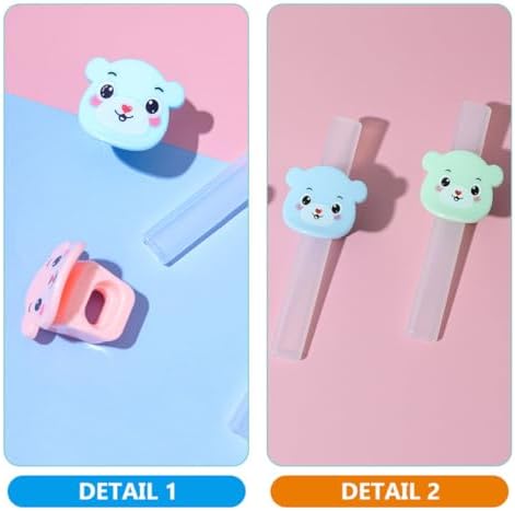 GALPADA Silicone Reusable Drinking Straws Set with Clips, 6 Pieces