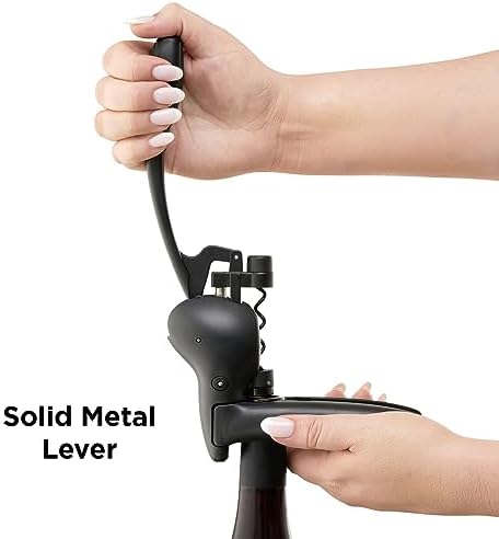 Rabbit Wine Lever Corkscrew Opener with Built-In Foil Cutter, Metal