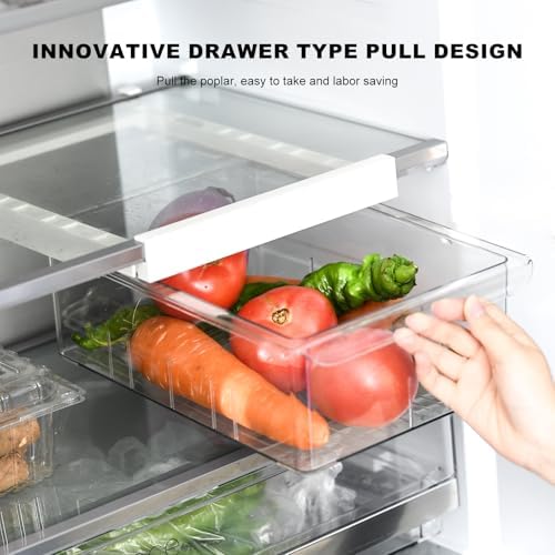 Gronivex Fridge Organizer,Refrigerator Pull-Out Drawer Bins Suitable