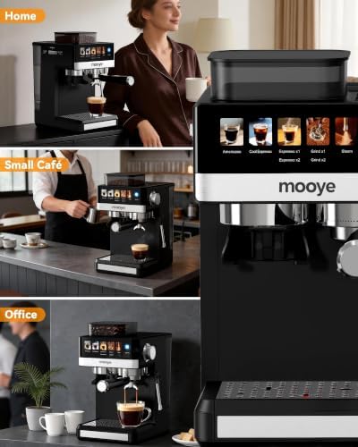 Espresso Machine with Grinder, 20Bar, Black