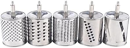 Stainless Steel Rotary Vegetable Cheese Grater with 5 Blades