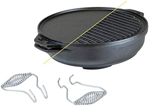 Lodge Cast Iron Cookware Set with Accessories - Five-Piece Cast Iron