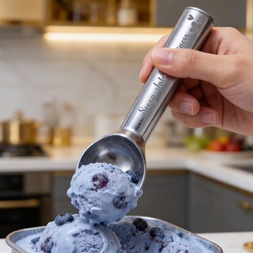 Personalized Ice Cream Scoop with Name, Custom One Piece Metal Scoop