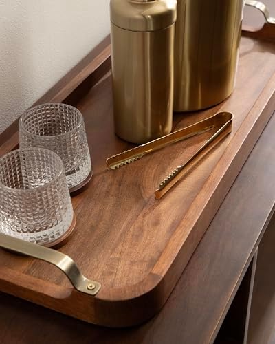 Kate and Laurel Farson Modern Decorative Wood Rectangle Tray with