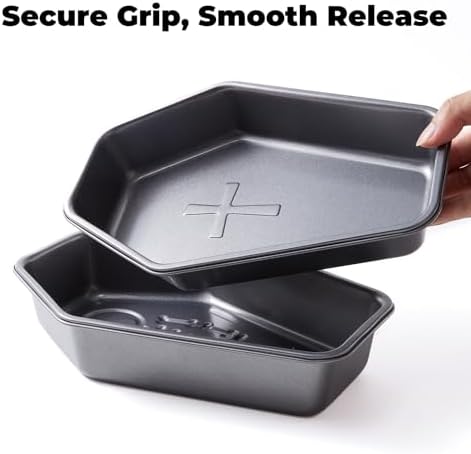Coffin Cake Pan Set, 10 x 6.9 in Carbon Steel Molds, 2 Pack