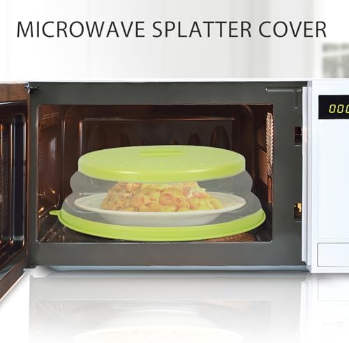 2Pc 5 in 1,Microwave Splatter Cover for Food,Collapsible & Vented