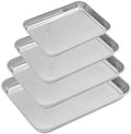 Aspire Stainless Steel Baking Sheet Cookie Pan Tray Set, 4 Sizes