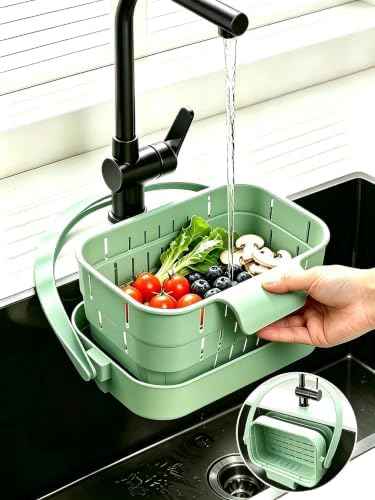 Foldable Hanging Sink Drain Basket, Detachable