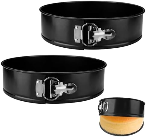 LELE LIFE 2 Pack 10in/26cm Springform Pan, Nonstick with Removable