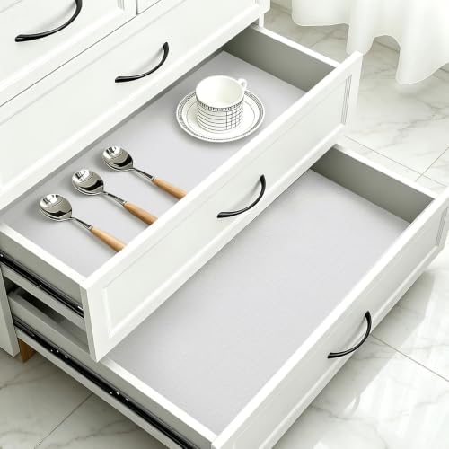 Shelf Liner for Kitchen Cabinets and Drawers, 12" x 240" White