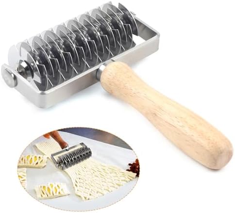Pastry Lattice Cutter Dough Lattice Roller, Stainless Steel Roller
