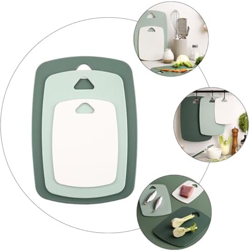 SUPVOX Color-coded Plastic Cutting Boards Set 3pcs for Kitchen Fruit