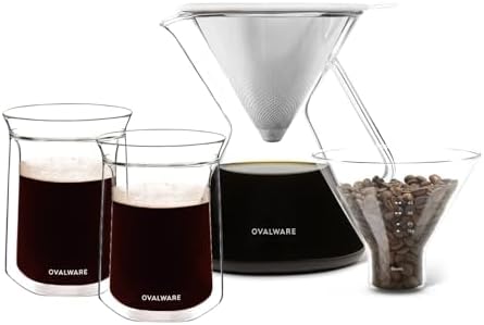 ovalware Paperless Stainless Steel Pour Over Coffee Dripper