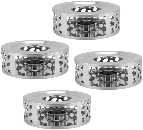 4 PCS Teapot Warmer, Stainless Steel Teapot Warmer, Metal Teapot