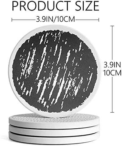 Absorbing Stone Coasters for Drinks Cork Base, with 2 Holder, for