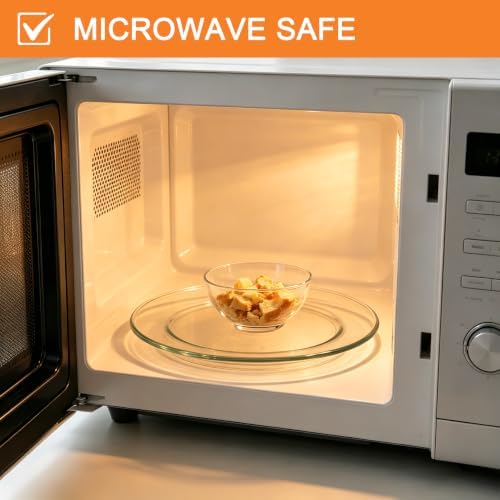 Small Clear Glass Bowl Set of 6, Microwave and Dishwasher Safe