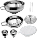 6 Pack Stainless Steel Canning Funnel for Filling Mason Jar with Mesh