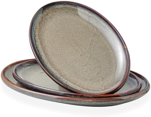 Ceramic Large Serving Platters- Set of 3 Oval Platters for