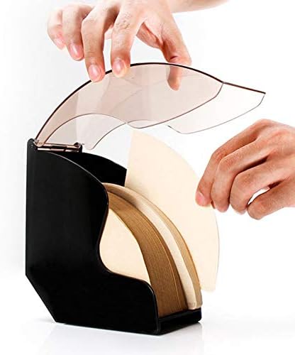 Tyenaza Coffee Filter Paper Stand, Acrylic Dust - Proof Coffee Filter