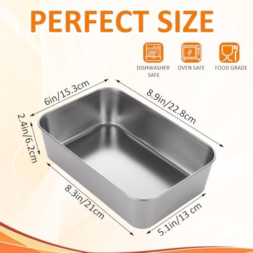 LANIAKEA 12PCS Stainless Steel Loaf Pan 9x6 inch Loaf Pan for Baking