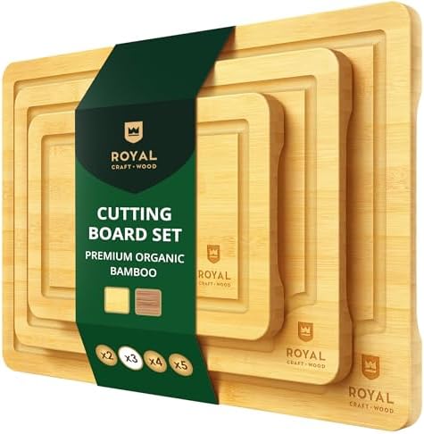 ROYAL CRAFT WOOD Cutting Boards for Kitchen - Chopping Board Set of 3