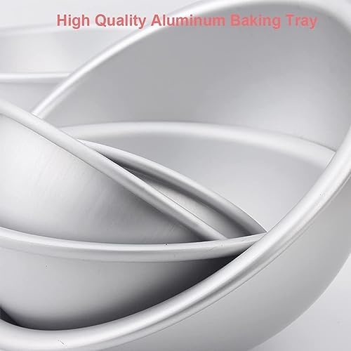 2 Pcs Cake Sphere Pan 6.5 Inche 3D Half Sports Ball Cake Pan Anodized