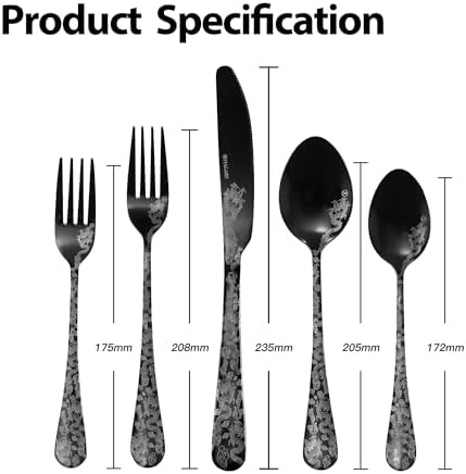 Hagary Dragon Cutlery Set 20 Pieces Stainless Steel Flatware Set