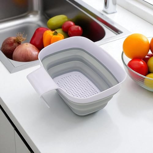 Handy Housewares Compact Collapsible Colander Strainer, 2 Quart