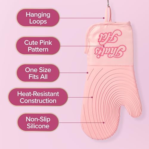 Paris Hilton Oven Mitt Set, 2-Piece, Pink